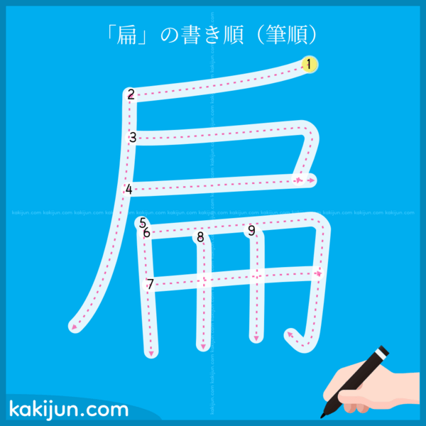 「扁」の書き順