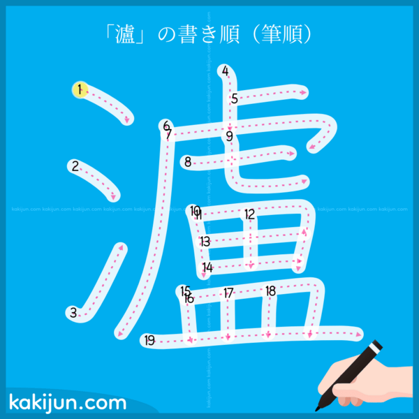 「瀘」の書き順